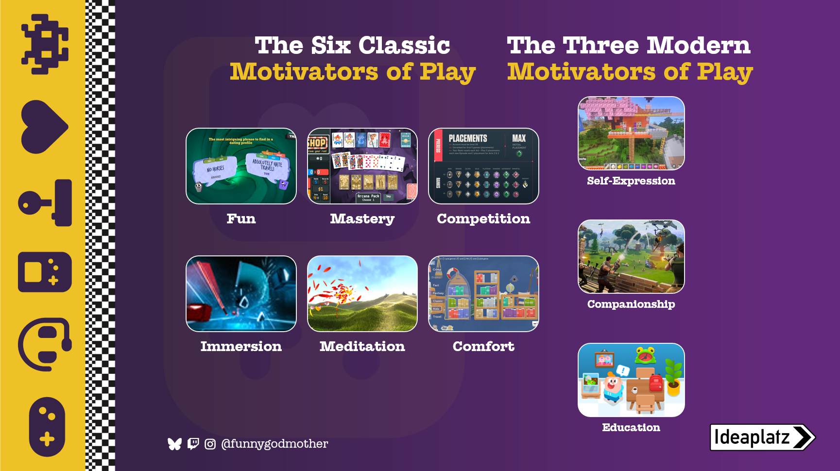 New talk debut: Modern Motivators of Play